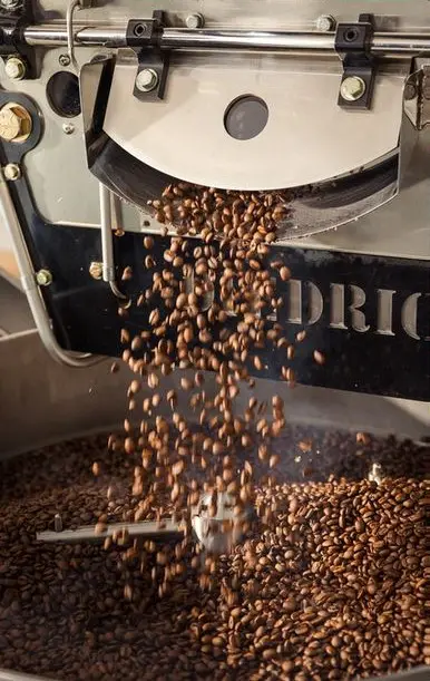 Coffee beans at the Joud roastery